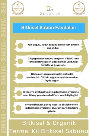Lüks %100 Doğal Güzel Kokulu El Yüz Saç Vücut Cilt Orijinal Bitkisel Termal Kil Sabunu 100G - 2 Adet