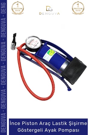 #Pompa Metal Sağlam Hava Basınçlı İnce Piston Araç Lastik Şişirme Göstergeli Ayak Pompası
