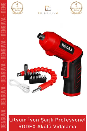Lityum İyon Şarjlı Profesyonel Kompakt Ergonomik Tasarım RODEX RDX3085 Akülü Vidalama