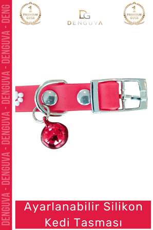 #Petshop Yumuşak Konforlu Ayarlanabilir Şık Dayanıklı Su Geçirmez Esnek Hafif Silikon Kedi Tasması
