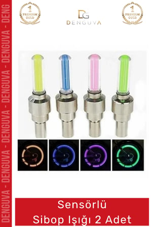 #Sibop Yüksek Görünürlük Neon Halka Jant Sibop Kapağı Rengarenk Hareket Sensörlü Sibop Işığı 2 Adet