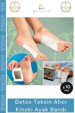 #DetoxBandı Kinoki Ayak Bandı Vücut Detoksu Sağlık Ağır Metal Detox Bandı Toksin Atıcı 10 Adet
