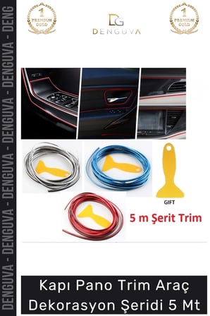 #Trim Galvanik Kaplama Esnek PVC Otomotiv Pano Kapı Trim İç Aksesuar Araba Dekorasyon 5 Metre