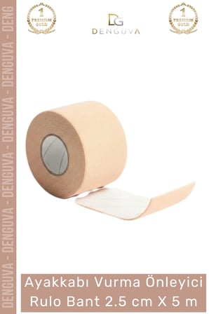 Özel Üretim Topuk Koruyucu Konforlu Esnek Ayak Sağlığı Ayakkabı Vurma Önleyici Rulo Bant 2.5 cm X 5 m