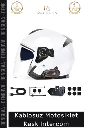 #Intercom Gürültü Önleyici IPX6 Su Geçirmez Bluetooth 53 Uzun Batarya Max Kablosuz Motosiklet Kask Intercom