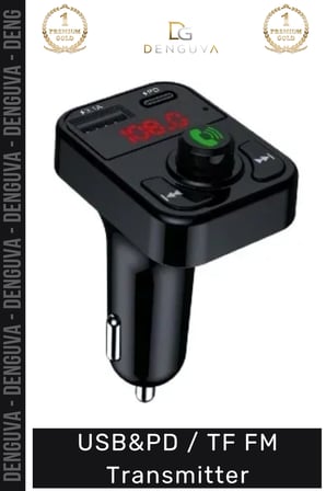 Araç İçi Hızlı Şarj Bluetooth Dijital Ekran Pratik Müzik Telefon QC 3.1A USB &PD /TF FM Transmitter