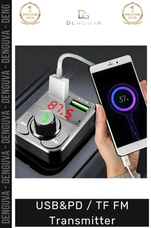 Araç İçi Hızlı Şarj Bluetooth Dijital Ekran Pratik Müzik Telefon QC 3.1A USB &PD /TF FM Transmitter