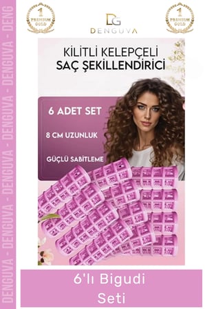 #BigudiSeti Hacimli Belirgin Bukleler Isı Kullanmadan Pratik Saç Şekillendirme 6'lı Bigudi Seti
