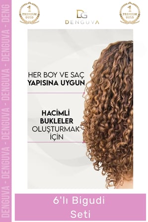 #BigudiSeti Hacimli Belirgin Bukleler Isı Kullanmadan Pratik Saç Şekillendirme 6'lı Bigudi Seti
