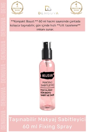#MakyajSabitleyici Gün Boyu Kalıcı Taze Görünüm Nem Dengeleyici Pürüzsüz Makyaj Sabitleyici Sprey