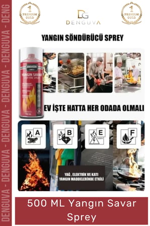 #YangınTüpü 500ml Stop Fire Araç Ev Ofis Tipi Taşınabilir Güvenli Söndürücü Yangın Savar Tüpü Sprey