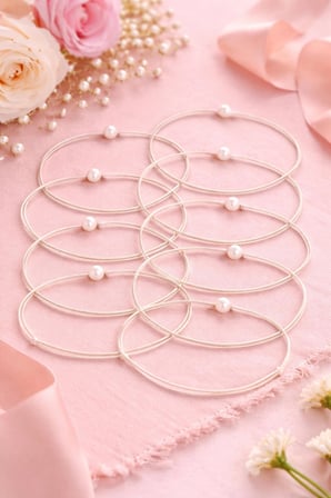 Crystal Ateliar Beyaz İnci Makrome Bileklik