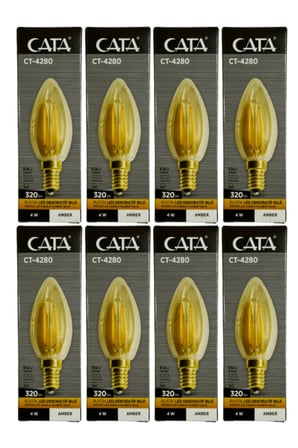 10 ADET 4w E14 2700k Amber Rustik Buji Led Ampul Ct-4280