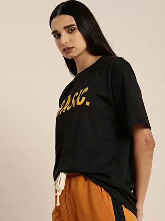 Baskılı Kadın T-shirt - Siyah