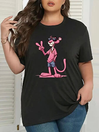 Örümcek Ağı Desenli Baskılı Oversize Bisiklet Yaka T-shirt  - Beyaz