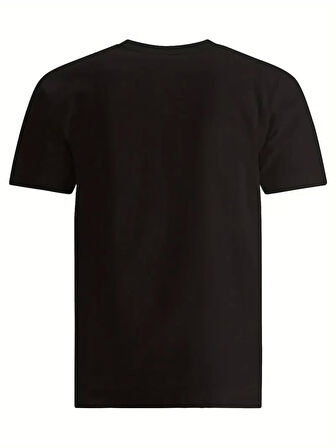 20/1 Penye Compack SPACEBALLS Erkek Baskılı Oversize Bisiklet Yaka Kısa Kol Yazlık T-shirt - Siyah