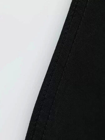 Büyük Beden Erkek "Whatever" Baskılı Tişört, Oversize Erkekler İçin Yaz Modası Kısa Kollu Tişörtler - Siyah