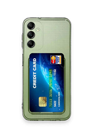Samsung Galaxy M15 Kılıf Kart Şeffaf Silikon - Şeffaf