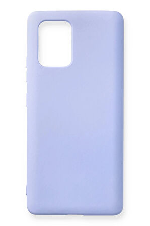 Samsung Galaxy A91 / S10 Lite Kılıf Nano içi Kadife Silikon - Lila