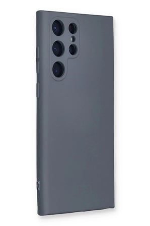 Samsung Galaxy S24 Ultra Kılıf Nano içi Kadife Silikon - Gri