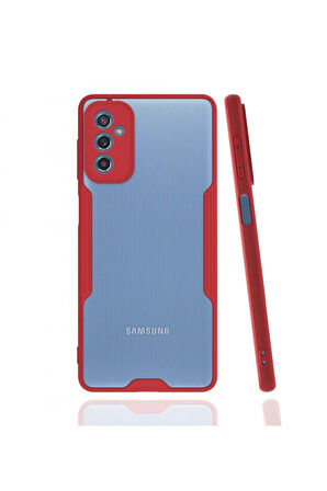Samsung Galaxy M52 5G Kılıf Platin Silikon - Kırmızı