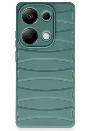 Xiaomi Redmi Note 13 Pro 4G Kılıf Bibercas Silikon Kapak - Koyu Yeşil