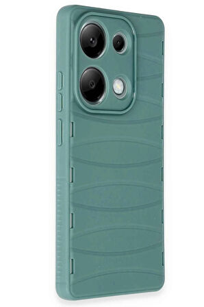 Xiaomi Redmi Note 13 Pro 4G Kılıf Bibercas Silikon Kapak - Koyu Yeşil