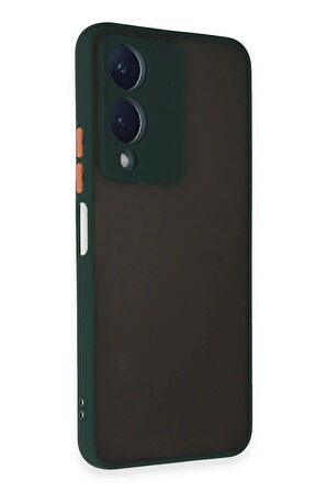 Vivo Y17S Kılıf Montreal Silikon Kapak - Yeşil