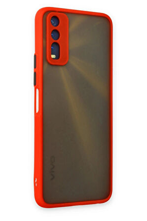 Vivo Y11S Kılıf Montreal Silikon Kapak - Kırmızı