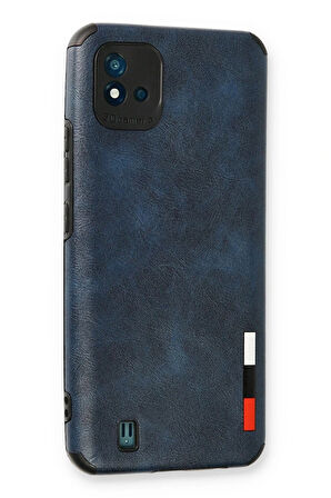 Realme C11 2021 Kılıf Loop Deri Silikon - Lacivert