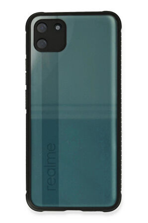 Realme C11 Kılıf Miami Şeffaf Silikon - Siyah