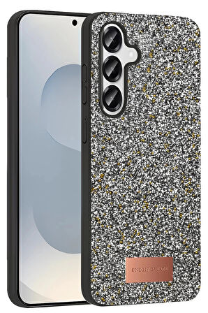 Onegif Samsung Galaxy S25 Plus Bright Simli Kapak - Gümüş