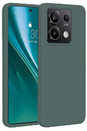 Xiaomi Redmi Note 13 Pro 5G Kılıf First Silikon - Koyu Yeşil