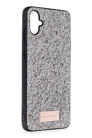 Onegif Samsung Galaxy A05 Bright Simli Kapak - Gümüş