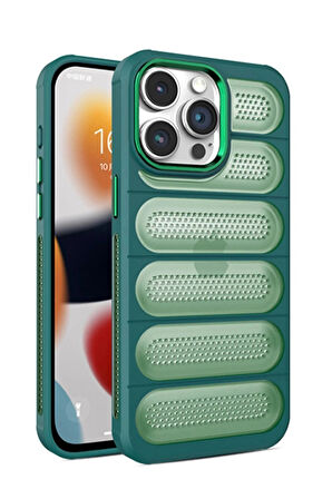 iPhone 15 Pro Max Kılıf Airmax Silikon Kapak - Koyu Yeşil