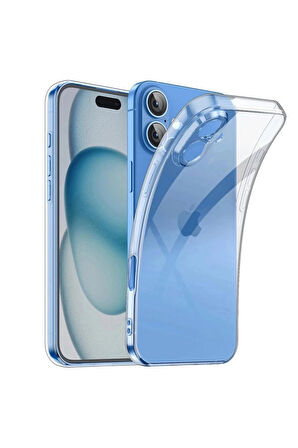 iPhone 16 Plus Kılıf Lüx Şeffaf Silikon