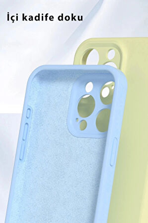 iPhone 16 Pro Kılıf Nano içi Kadife Silikon - Mavi