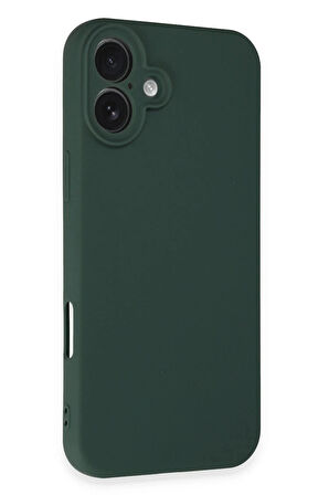 iPhone 16 Plus Kılıf First Silikon - Koyu Yeşil