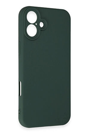 iPhone 16 Plus Kılıf First Silikon - Koyu Yeşil