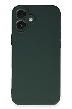 iPhone 16 Plus Kılıf First Silikon - Koyu Yeşil