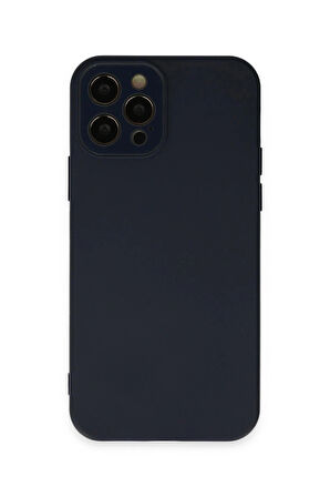 iPhone 12 Pro Kılıf Lansman Glass Kapak - Lacivert