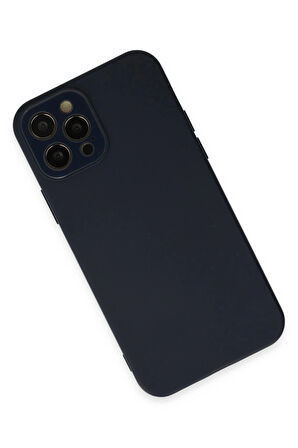 iPhone 12 Pro Kılıf Lansman Glass Kapak - Lacivert