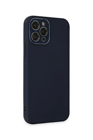 iPhone 12 Pro Kılıf Lansman Glass Kapak - Lacivert
