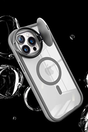 iPhone 15 Pro Max Kılıf Teleskop Lens Magsafe Silikon Kapak - Derin Mor