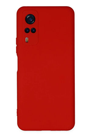 Vivo Y53S Kılıf Nano içi Kadife Silikon - Kırmızı