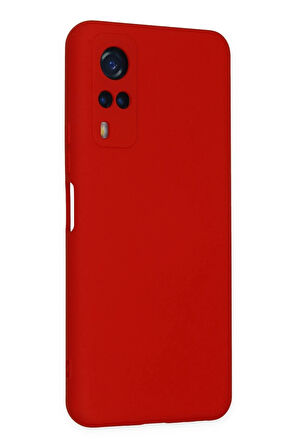 Vivo Y53S Kılıf Nano içi Kadife Silikon - Kırmızı