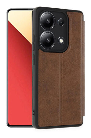 Xiaomi Redmi Note 13 4G Kılıf Flip Cover - Taba