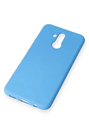 Huawei Mate 20 Lite Kılıf Nano içi Kadife Silikon - Mavi