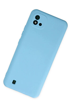 Realme C11 2021 Kılıf Nano içi Kadife Silikon - Mavi