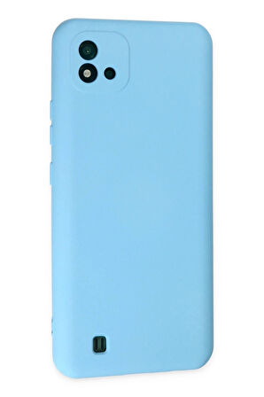 Realme C11 2021 Kılıf Nano içi Kadife Silikon - Mavi